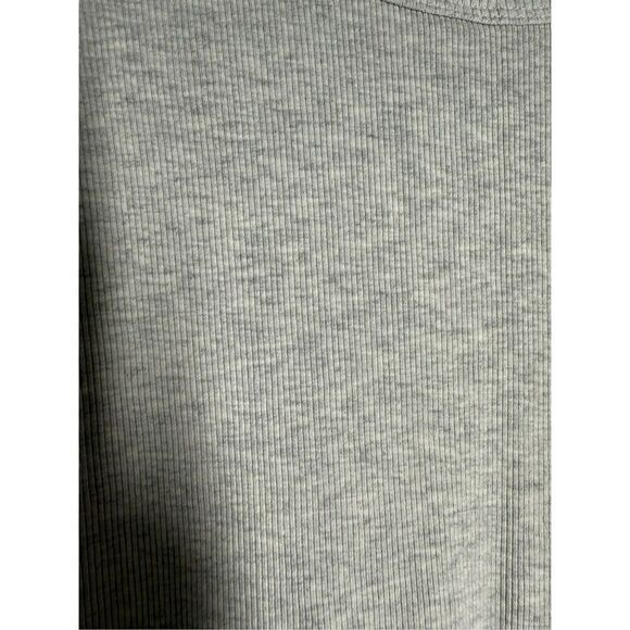 Zara Women’s Cotton Blend Ribbed T-shirt Gray Size XL - Picture 2 of 8